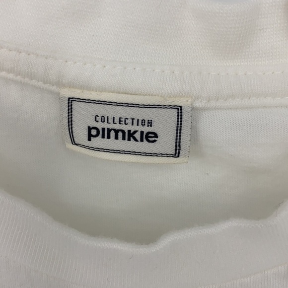 Collection Pimkie Women's White Short-Sleeve Shirt Red Floral Embroidery Small - Picture 4 of 8